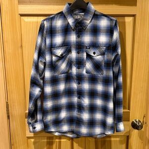 Dixxon Men's Black and Blue Checkered Shirt